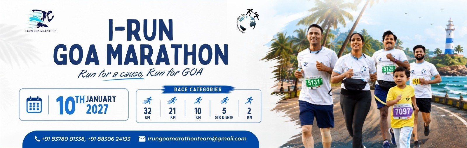 I-RUN GOA MARATHON 2027 (8TH EDITION) Logo