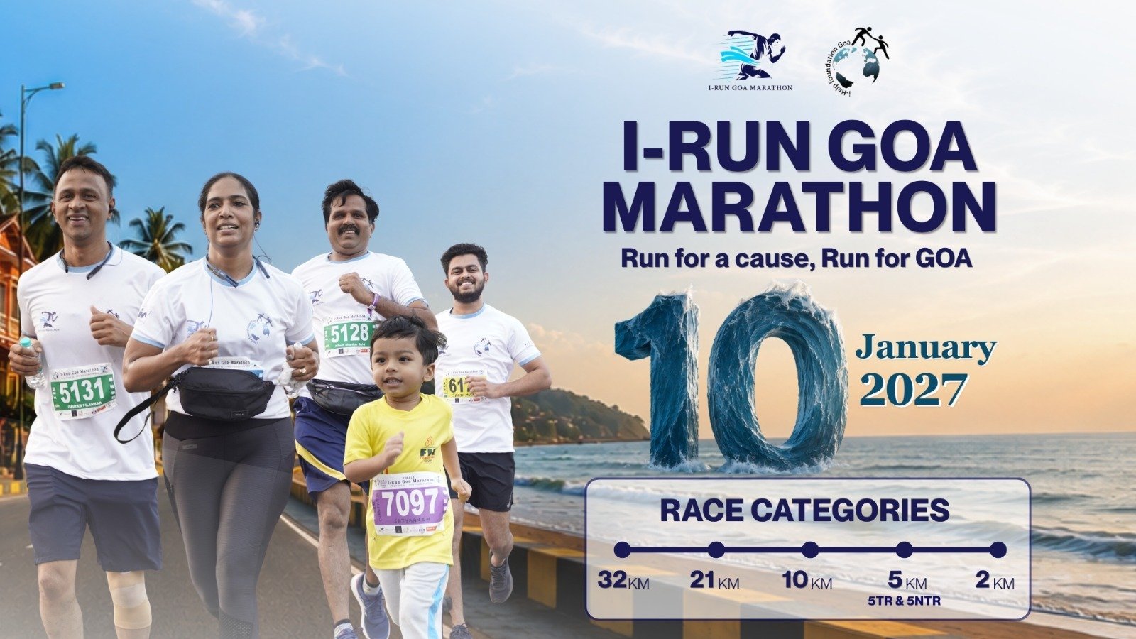 I-RUN GOA MARATHON 2027 Logo