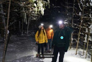 Ice Breakers presents Snowshoe at Nordic Center Hike Logo