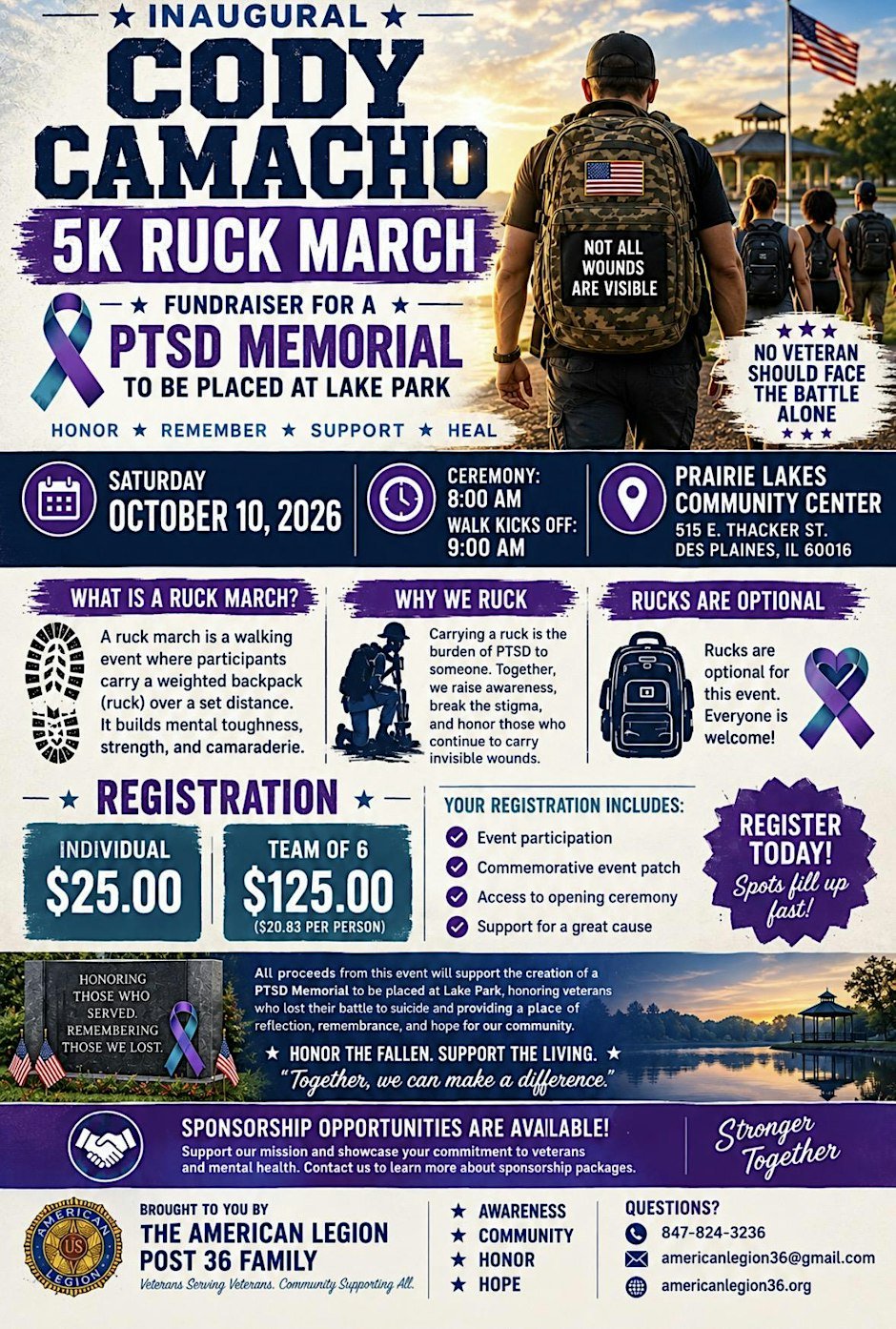 Inaugural Cody Camacho 5K Ruck March