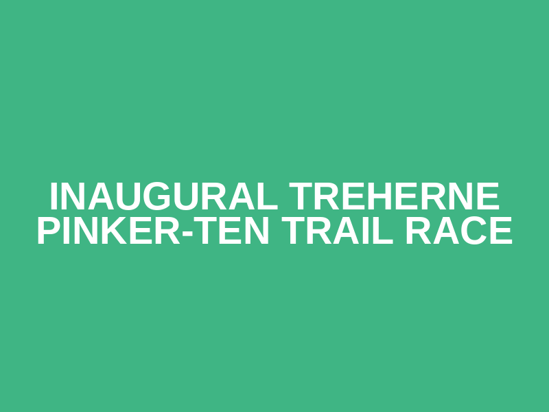 Inaugural Treherne Pinker-TEN Trail Race Logo