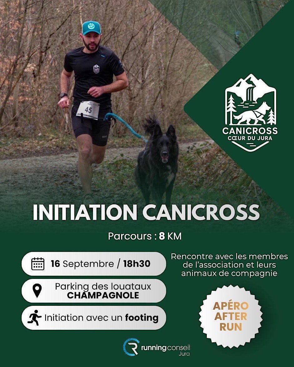 Initiation Cani Cross Coeur du Jura X Running conseil Jura Logo