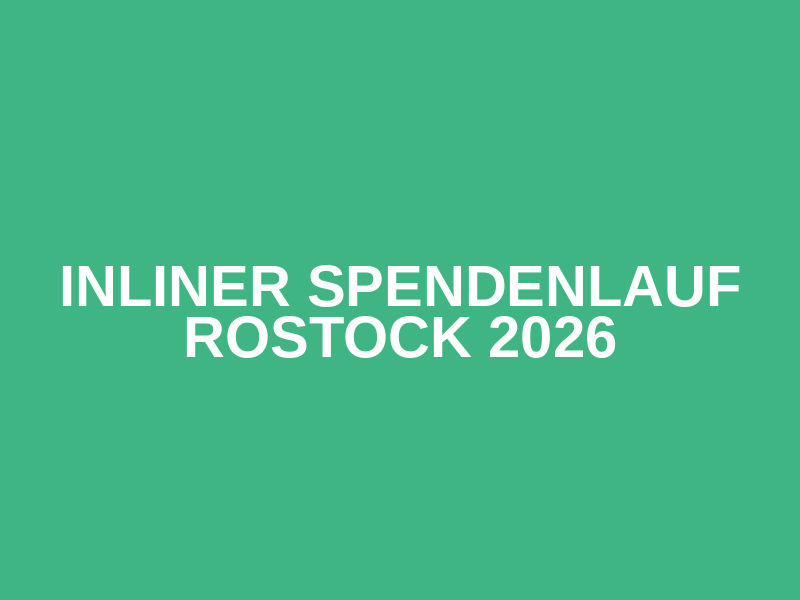 Inliner Spendenlauf Rostock 2026 Logo