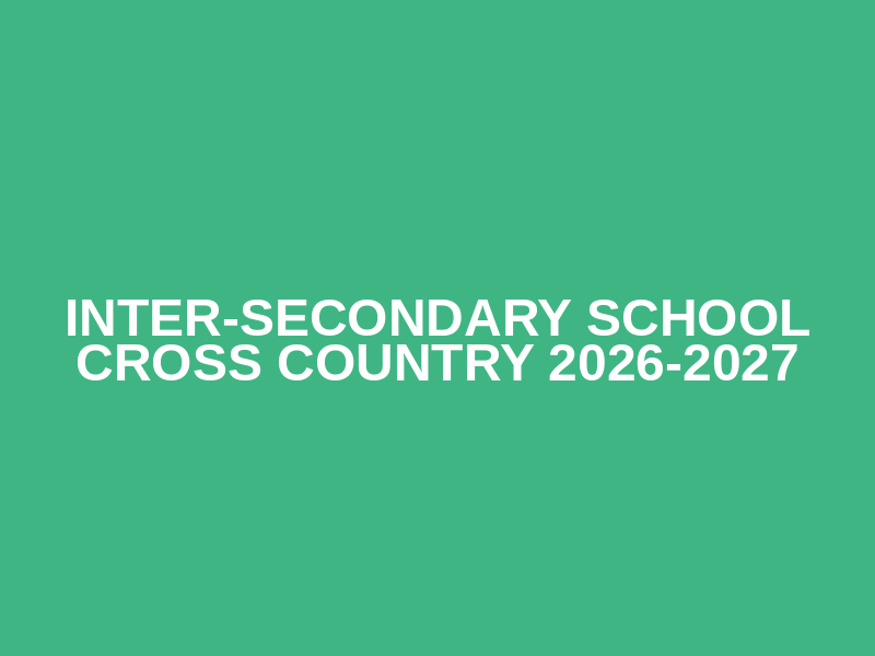 Inter-Secondary School Cross Country 2026-2027 Logo