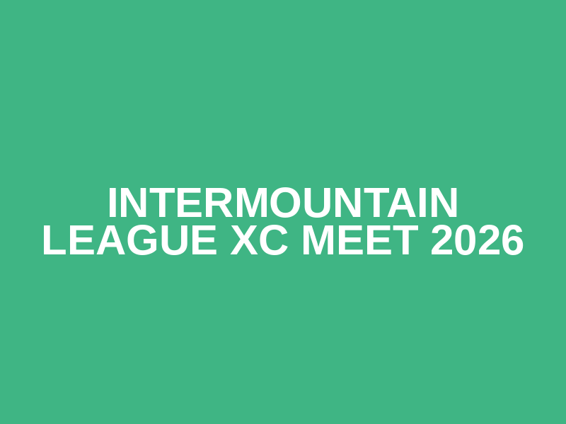 Intermountain League XC Meet 2026 Logo