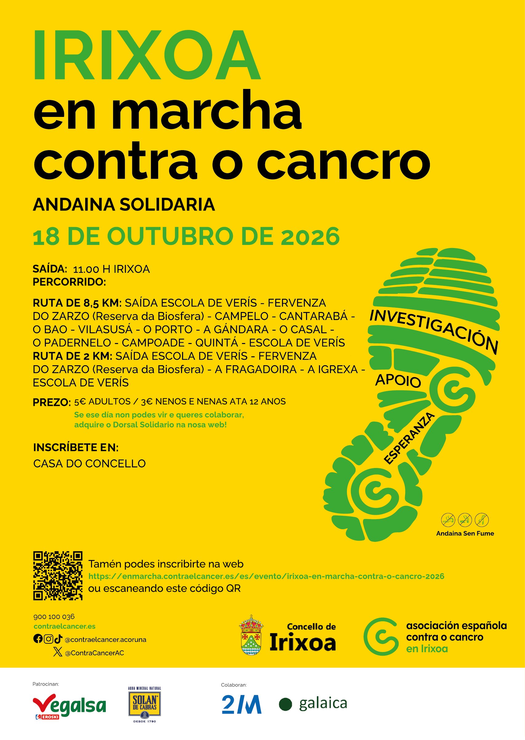 Irixoa en Marcha Contra o Cancro 2026 Logo
