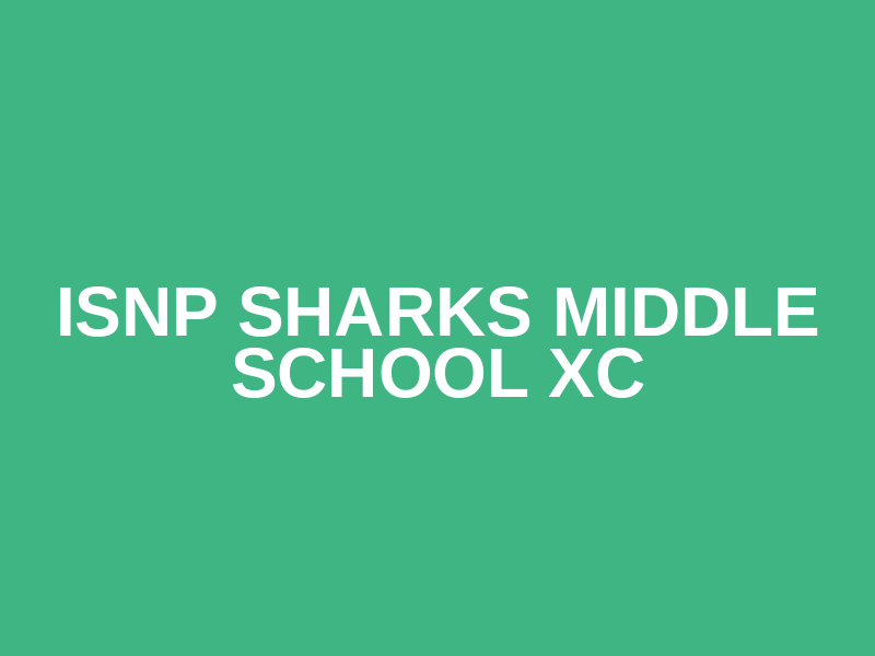 ISNP Sharks Middle School XC Logo