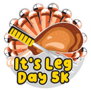 It's Leg Day 5K Logo