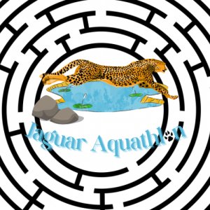 Jaguar Aquathlon, 5K & 1 mi Logo