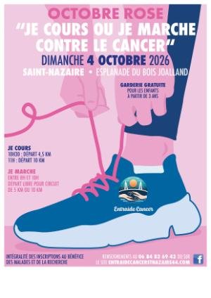 Je cours ou je marche contre le cancer Logo