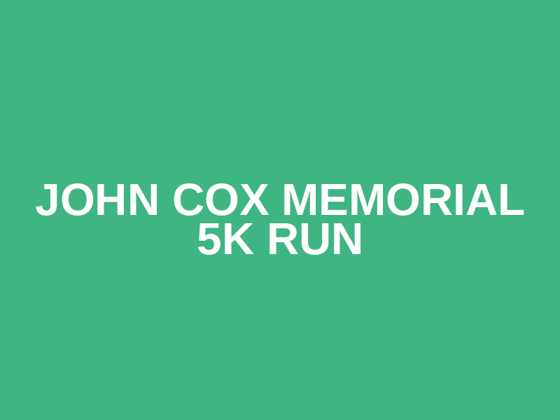 John Cox Memorial 5k Run Logo
