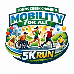 Johns Creek Chamber Mobility for All 5K Sponsored by Boston Scientific, AGAPE Family & Northside Hospital Logo