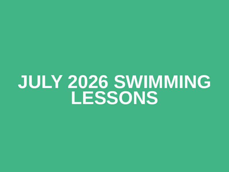 July 2026 Swimming Lessons Logo