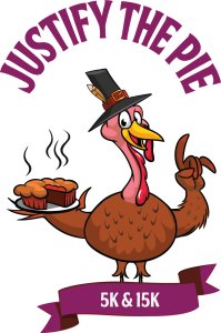 Justify The Pie 5k and 15k Run/Walk Logo