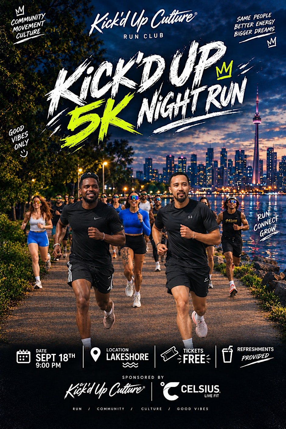 Kick’d Up 5K Night Run Logo