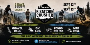 Kisatchie Crusher- Gravel, Run, Fondo & MTB Logo