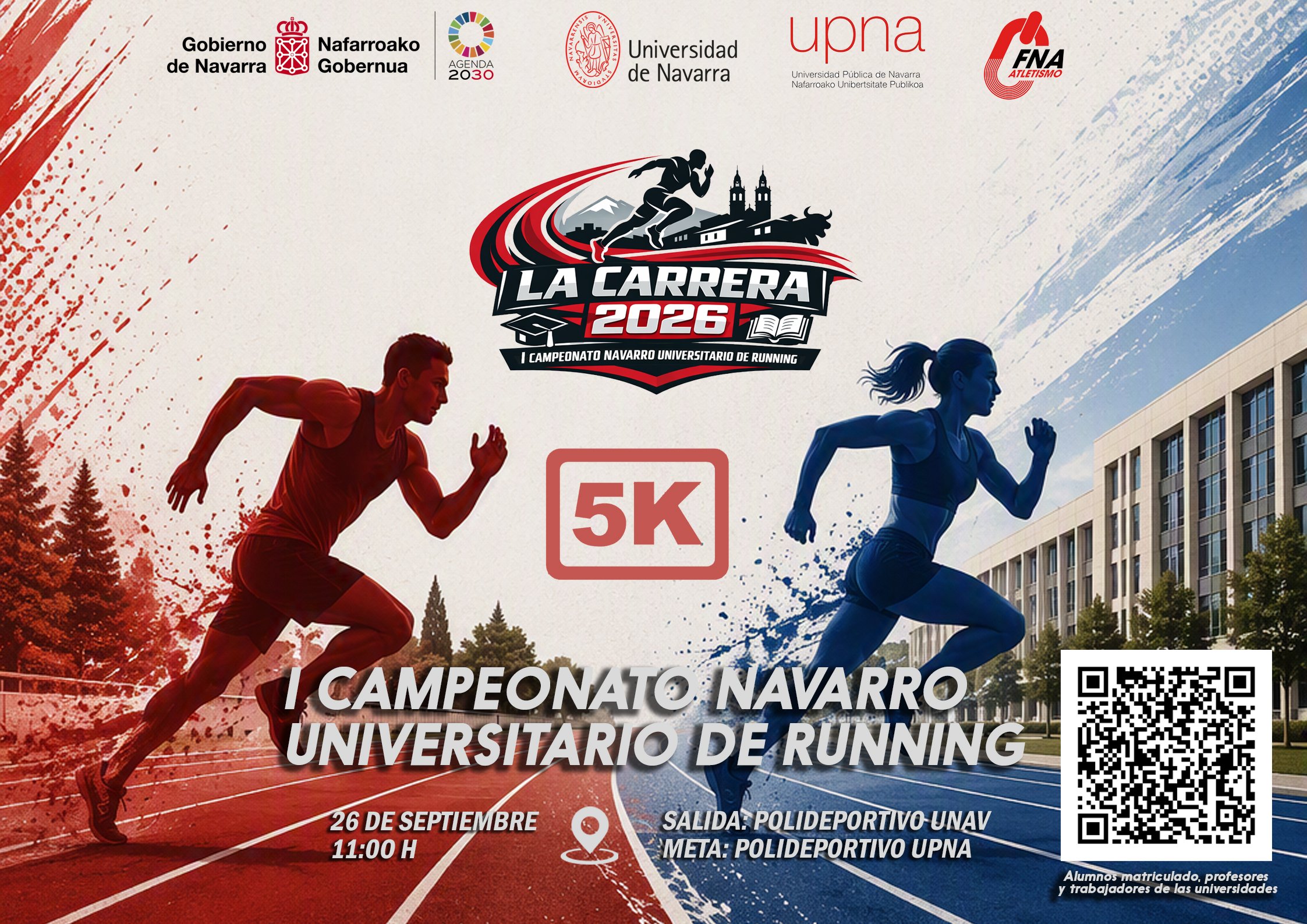 "La Carrera" I Campeonato Navarro Universitario de Running Logo
