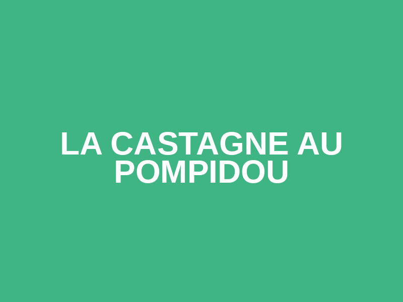 La Castagne au Pompidou