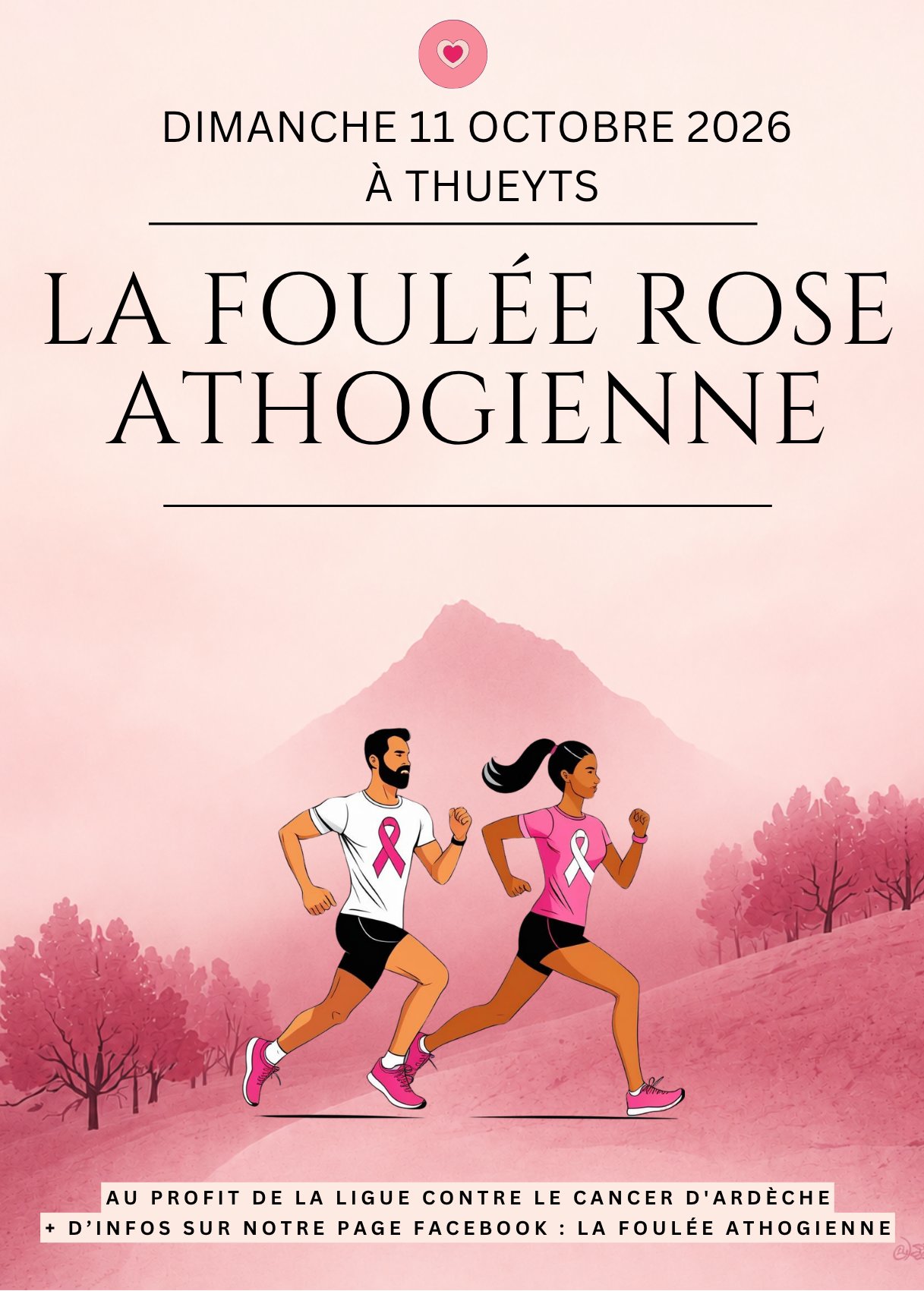 La Foulée Rose Athogienne Logo