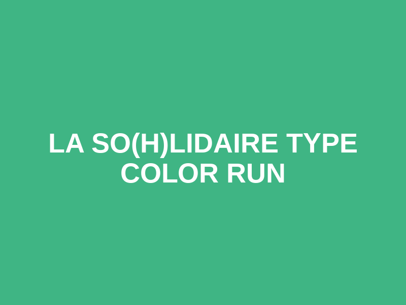 La SO(H)LIDAIRE type color run Logo
