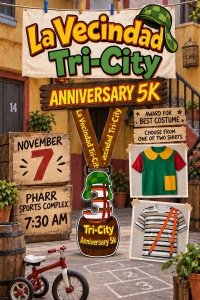 La Vecindad Tri-City Anniversary 5k Logo