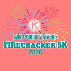 Lake Granbury Kiwanis Firecracker 5K & 1M Fun Run Logo