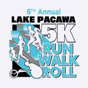 Lake Pacawa Run, Walk, + Roll 5K Logo
