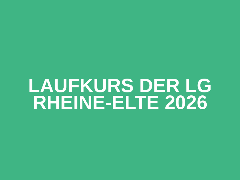 Laufkurs der LG Rheine-Elte 2026 Logo
