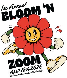 Lawrence Public Schools - Bloom 'N Zoom Fun Run Logo