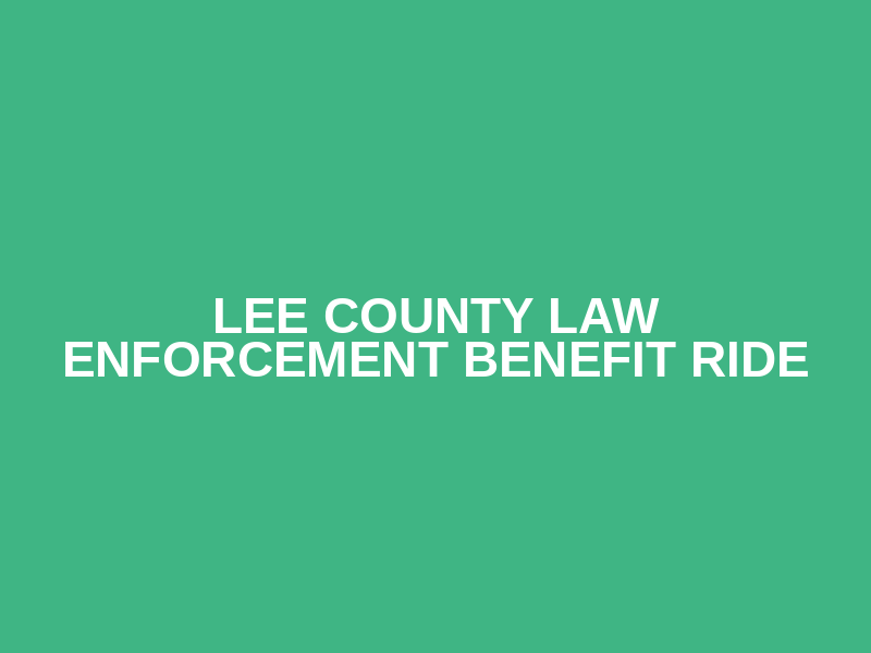 Lee County Law Enforcement Benefit Ride Logo