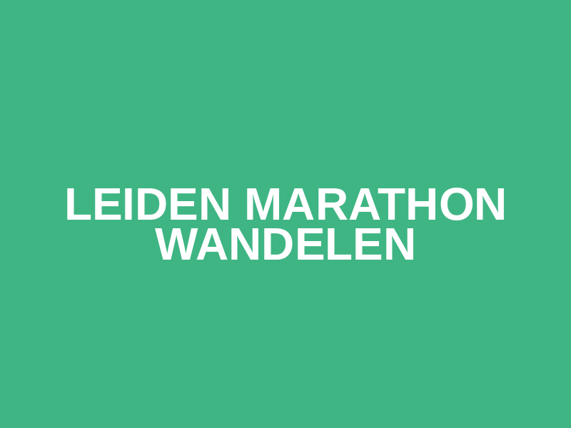 Leiden Marathon Wandelen Logo