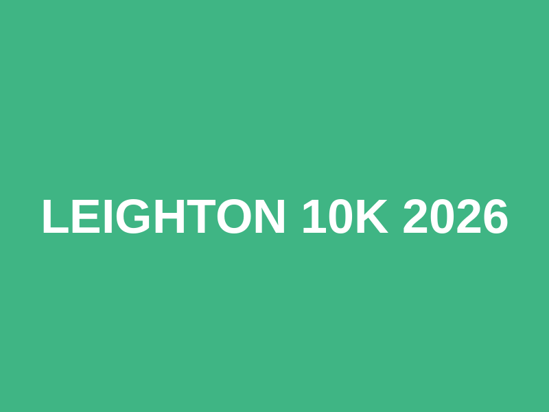 Leighton 10K 2026 Logo