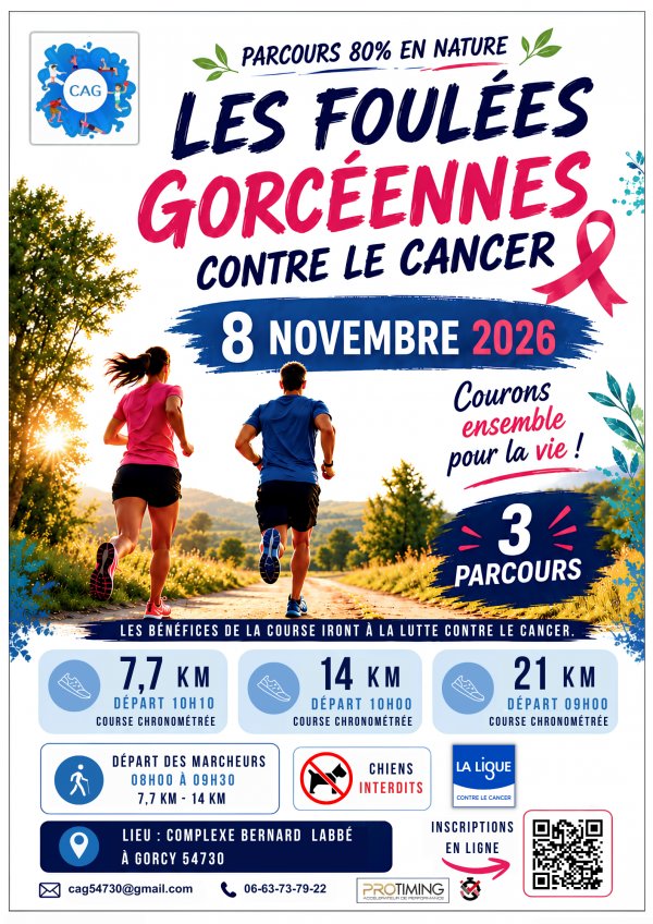 Les Foulées Gorcéennes contre le Cancer Logo