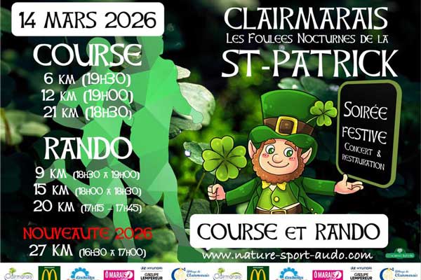 Les Foulées Nocturnes de la Saint-Patrick Logo