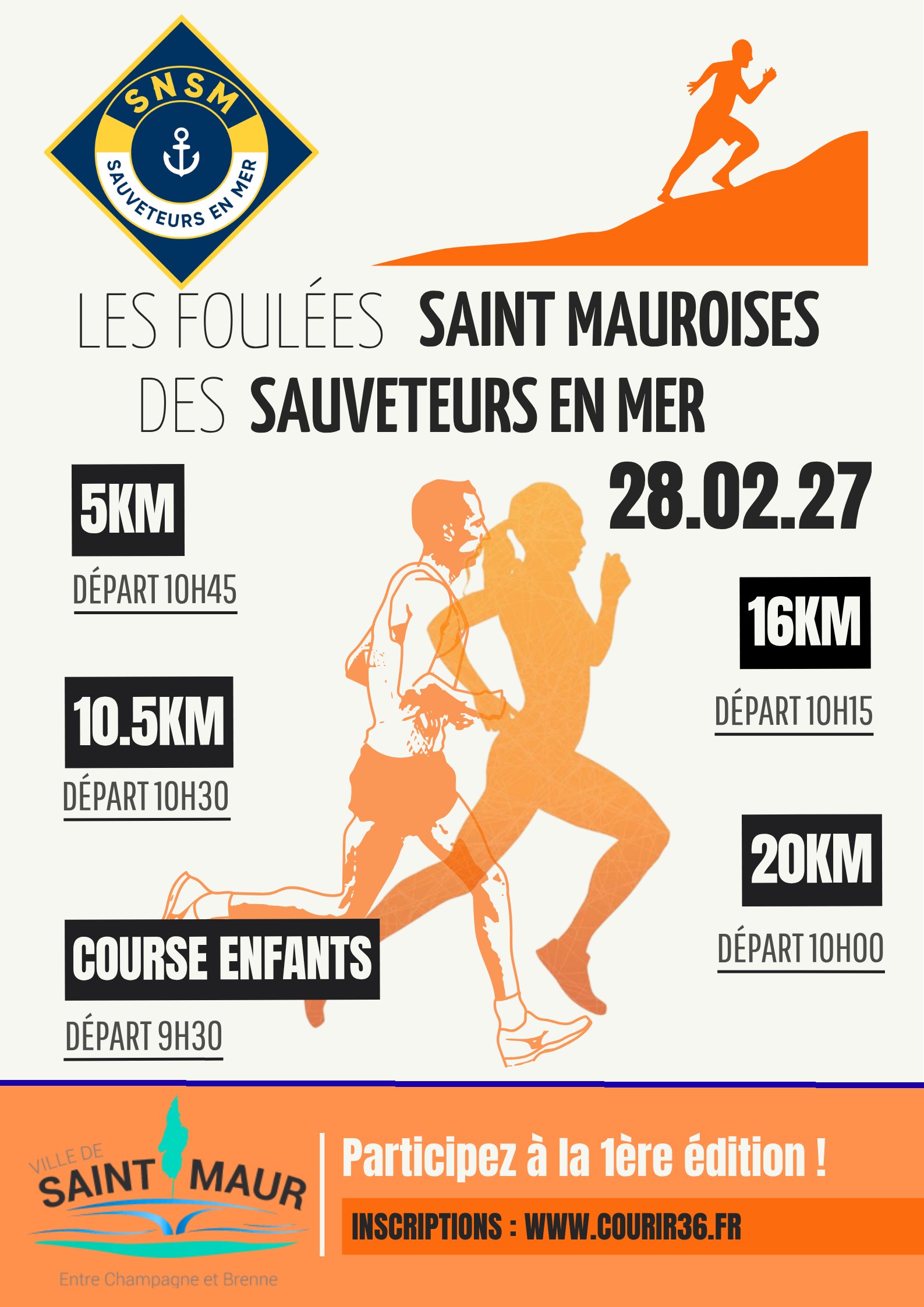 Les Foulées Saint Mauroises des Sauveteurs en mer Logo