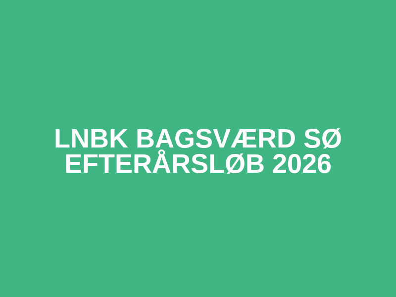 LNBK Bagsværd Sø Efterårsløb 2026 Logo
