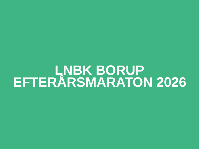 LNBK Borup Efterårsmaraton 2026 Logo