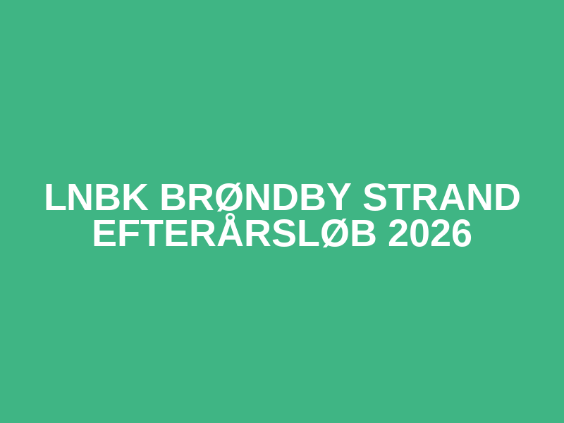 LNBK Brøndby Strand Efterårsløb 2026 Logo
