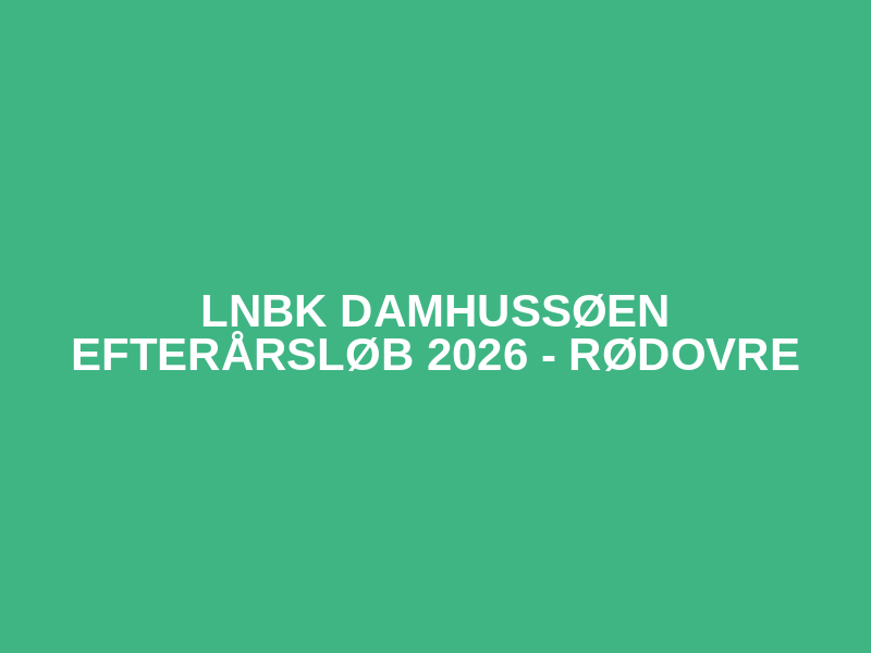 LNBK Damhussøen Efterårsløb 2026 - Rødovre Logo