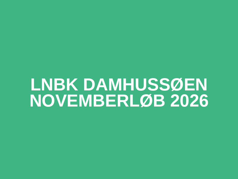 LNBK Damhussøen Novemberløb 2026 Logo