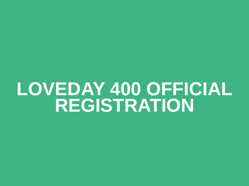 Loveday 400 Official Registration Logo
