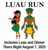 Luau Run Half Marathon -10K - 5K Logo