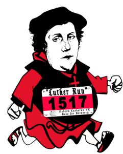 "Luther Run" 5k Race for Recovery Logo