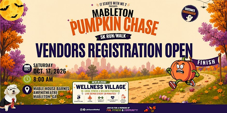 Mableton Pumpkin Chase 5K Vendor Registration Logo