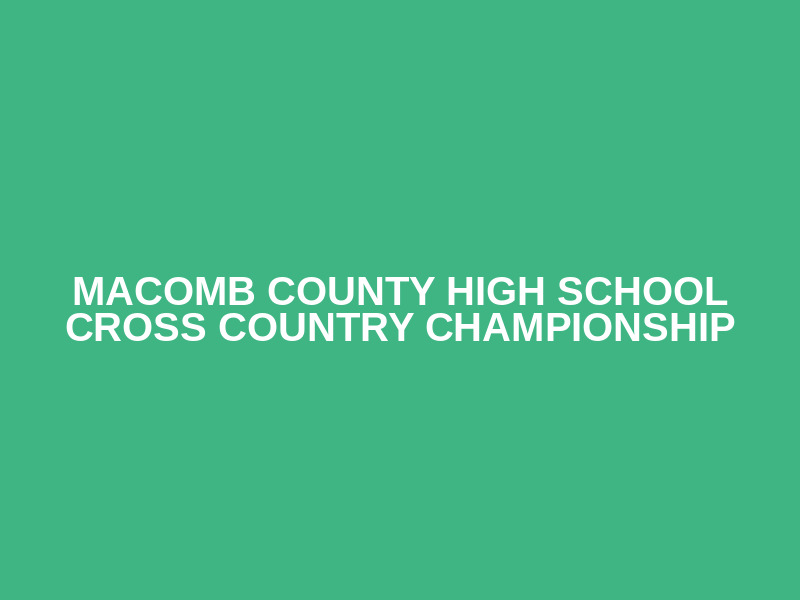 Macomb County High School Cross Country Championship Logo
