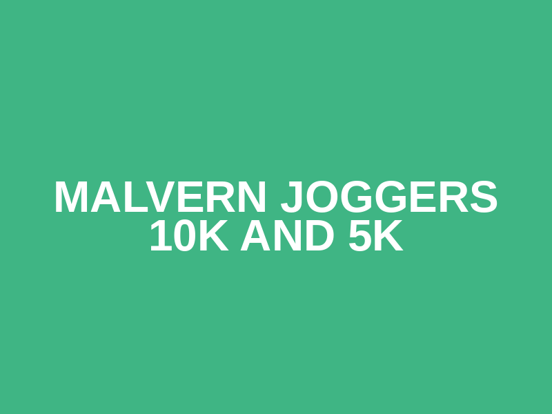 Malvern Joggers 10k and 5k Logo