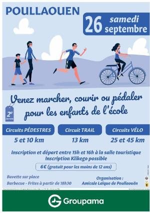 Marcher, courir ou pédaler pour les enfants de l'école Logo