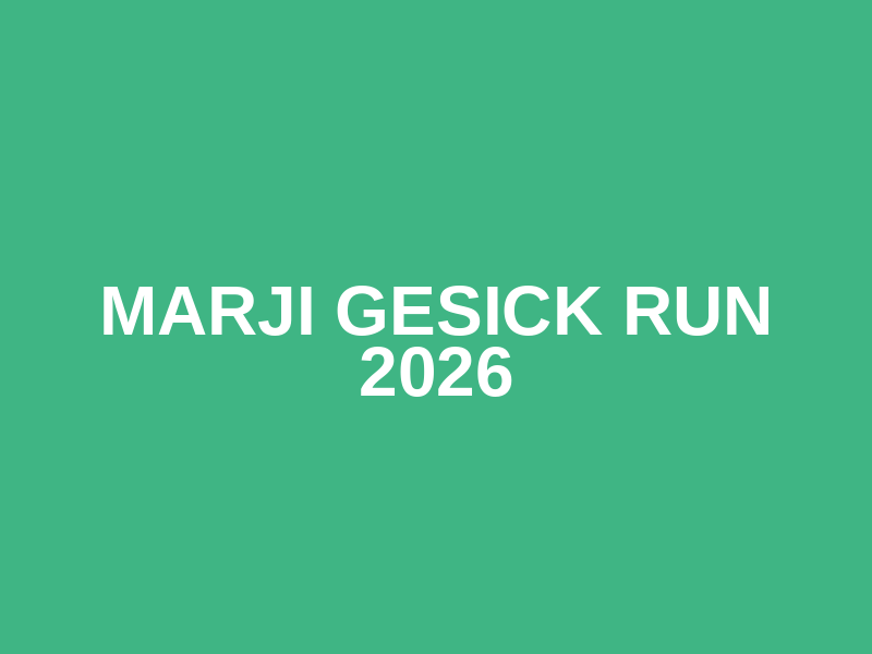 Marji Gesick Run 2026 Logo