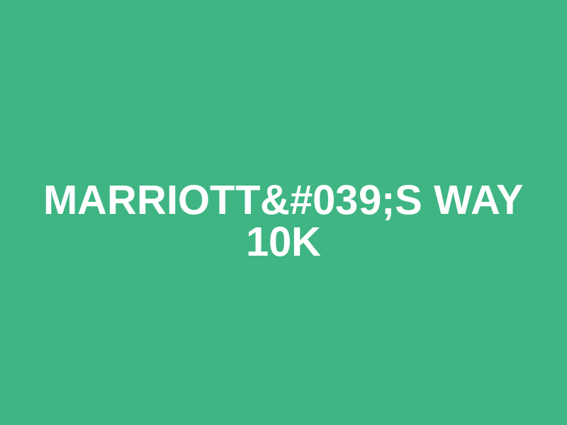 Marriott's Way 10k Logo