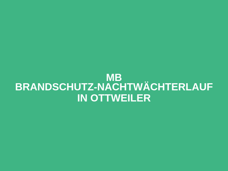 MB Brandschutz-Nachtwächterlauf in Ottweiler